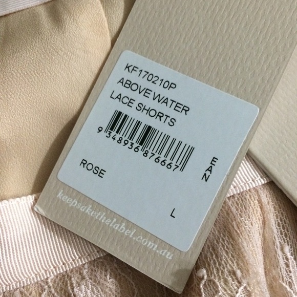 NWT Keepsake the Label Above Water Lace Shorts L - Picture 8 of 8